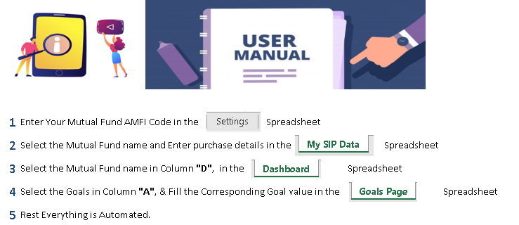 Mutual Fund Portfolio Tracker Excel Instruction Page